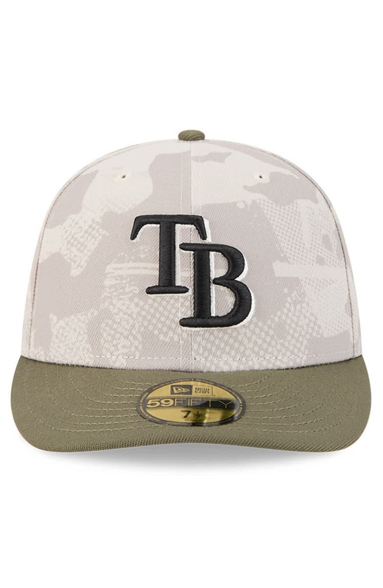 New Era Men's New Era Light Beige/Olive Tampa Bay Rays 2025 Armed Forces Day 59FIFTY Fitted Hat, Alternate, color, Light Beige