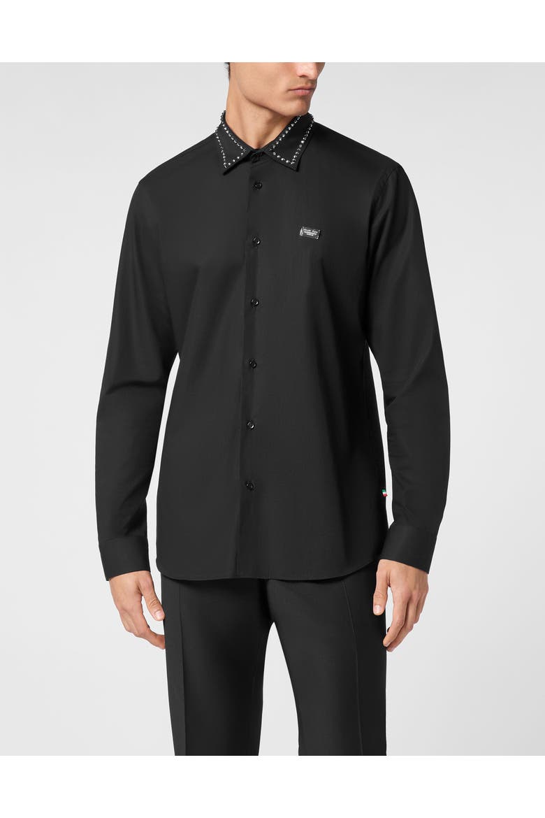 Shirt Slim Fit Sugar Daddy Men, Main, color, black
