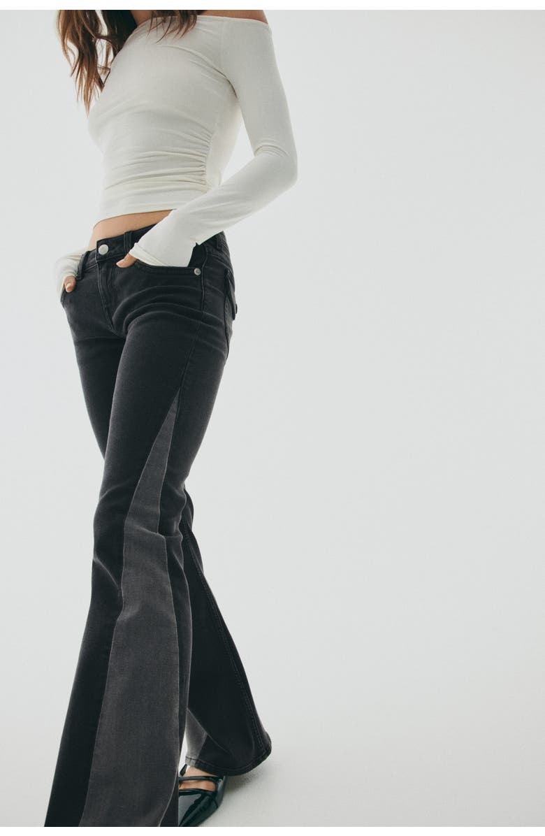 H&M Flared Low Jeans, Alternate, color, 