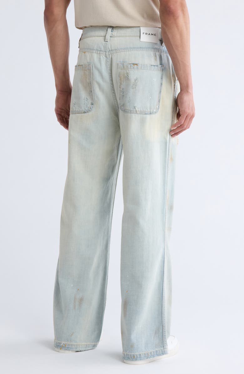 FRAME Skater Distressed Wide Leg Jeans, Alternate, color,