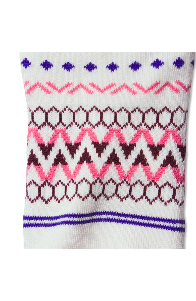 Bombas Retro Fair Isle Cotton Blend Ankle Socks, Alternate, color, Soft Pink