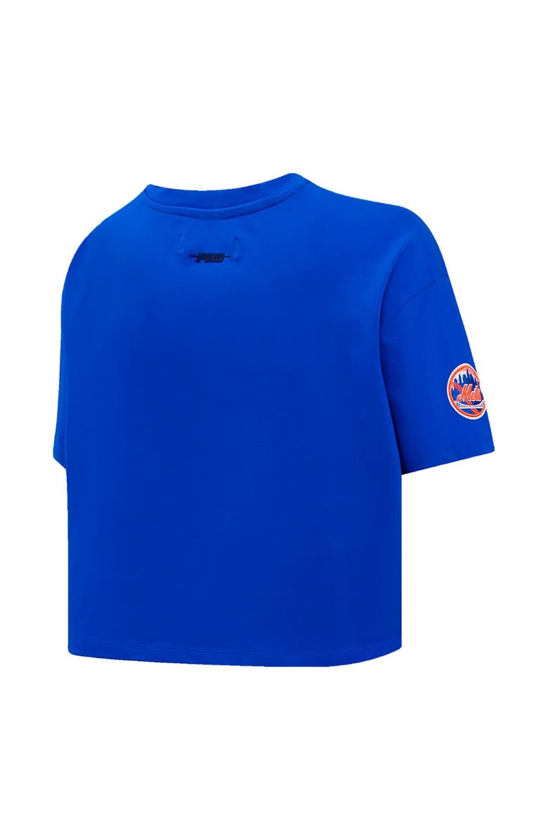 PRO STANDARD Women's Pro Standard Royal New York Mets Painted Sky Boxy Cropped T-Shirt, Alternate, color, Royal