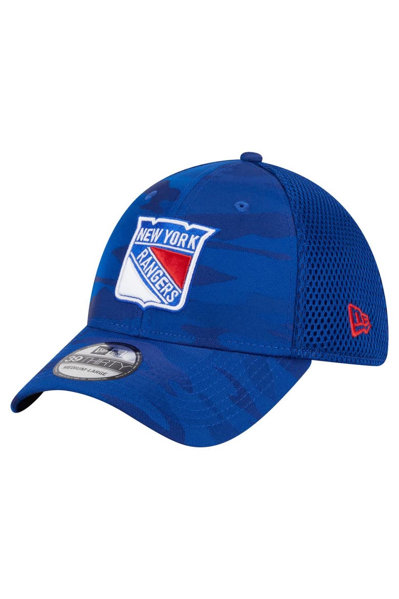 Men's New Era  Blue New York Rangers Active Subtle Camo 39THIRTY Flex Hat, Main, color, Blue