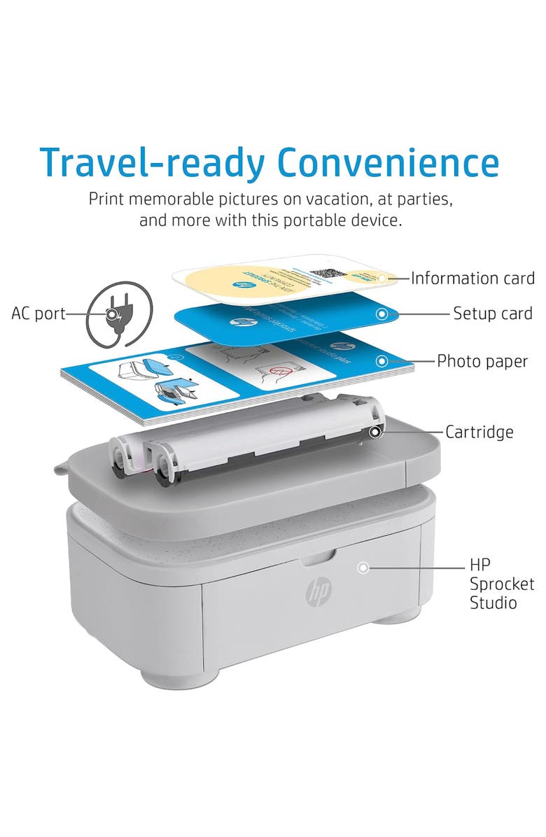 HP Sprocket Studio Plus 4x6 Printer, Alternate, color, 