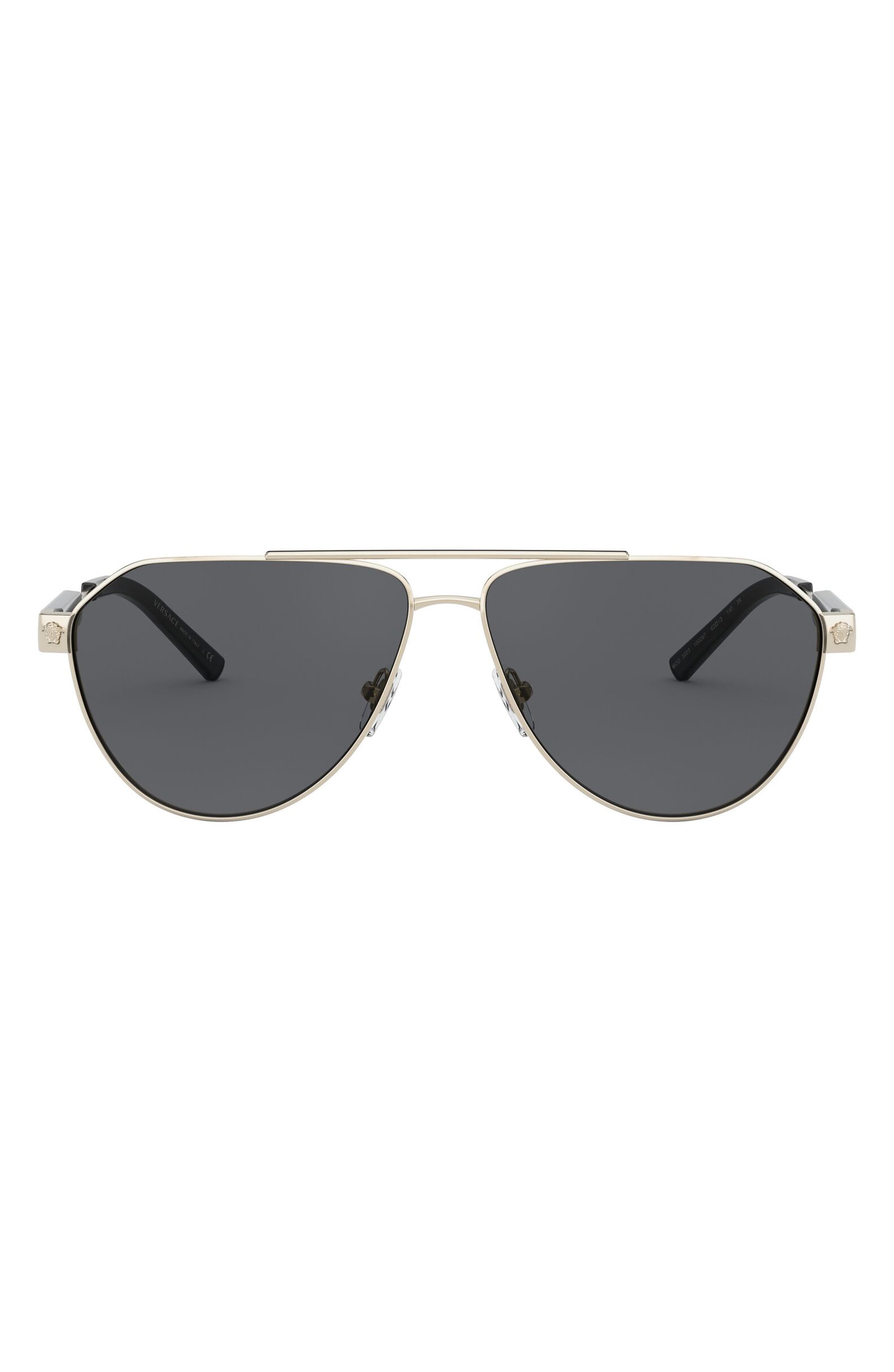 Versace 62mm Oversize Aviator Sunglasses