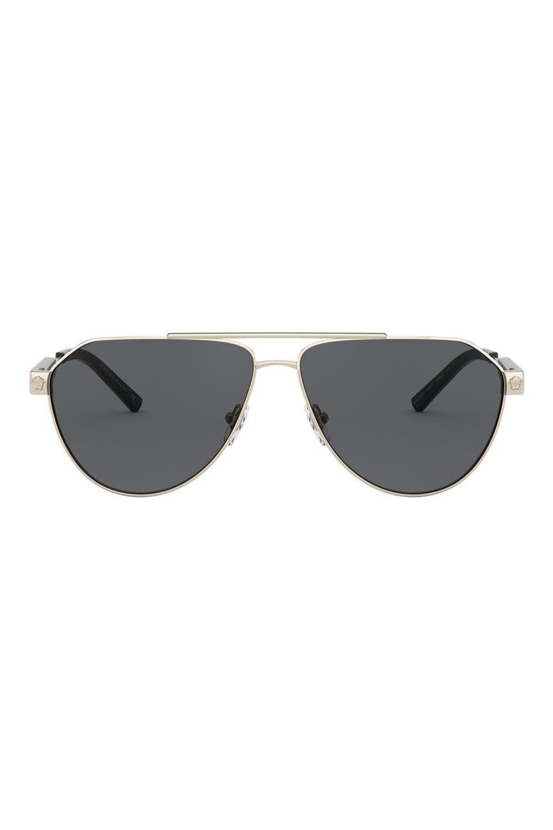 62mm Oversize Aviator Sunglasses, Main, color, GOLD