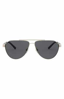 Versace 62mm Oversize Aviator Sunglasses