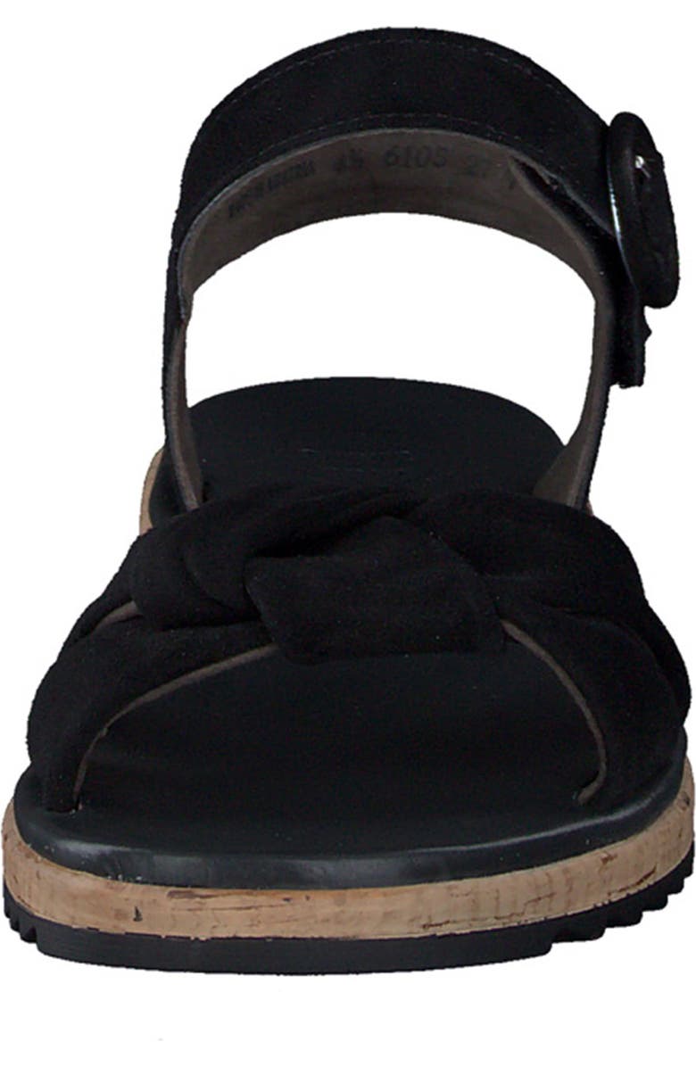 Paul Green Trento Ankle Strap Platform Sandal, Alternate, color, Black Suede