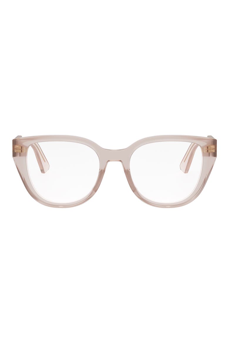 'DiorPrismeO B1I 52mm Butterfly Eyeglasses, Main, color, SHINY PINK