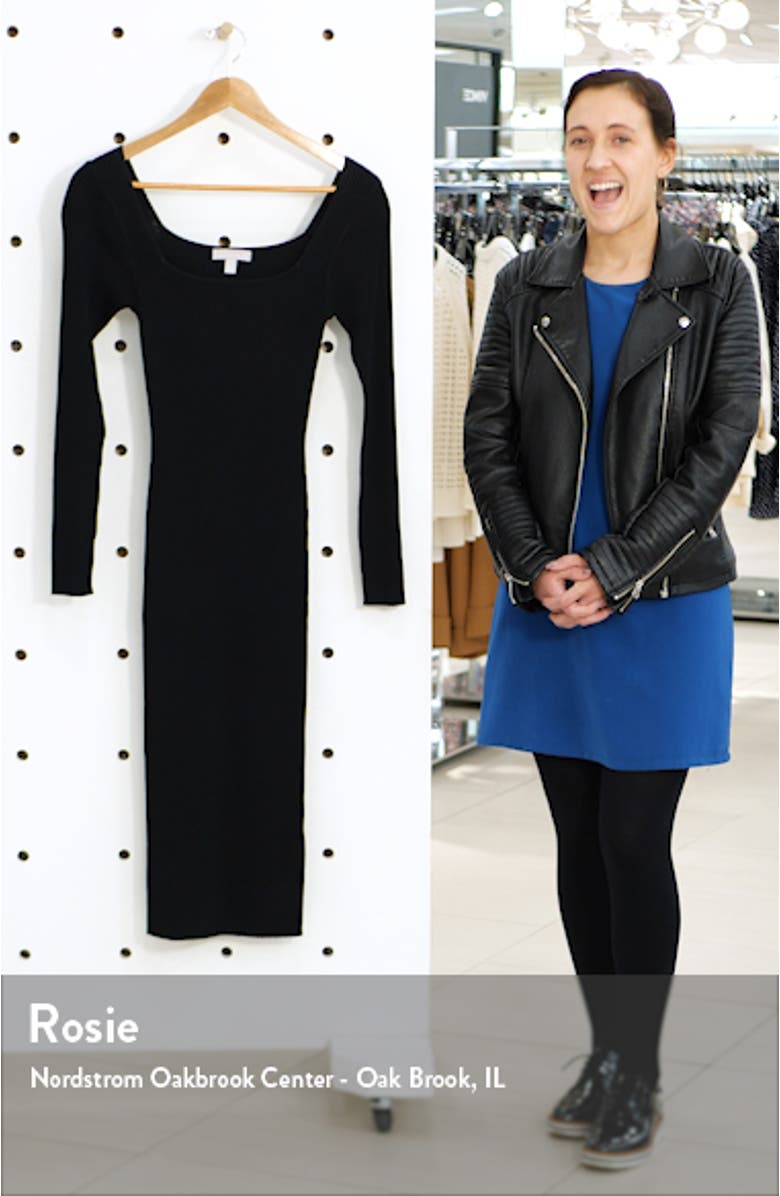 Long Sleeve Midi Sweater Dress, sales video thumbnail