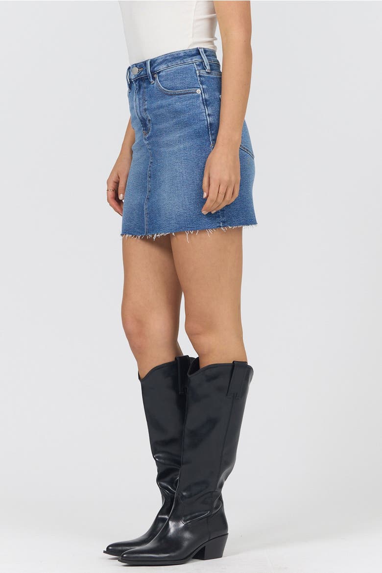 Quinn High Waist Raw Cut Denim Jeans, Alternate, color, Jorja