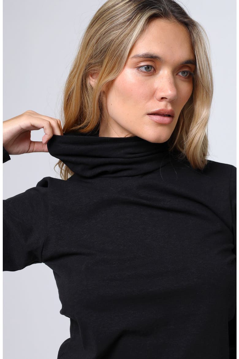 Hemp Essentials Mockneck, Alternate, color, black