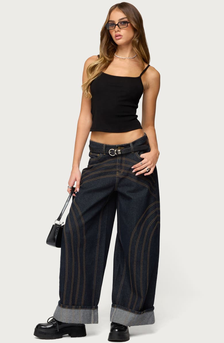 EDIKTED Deanna Stretch Cotton Crop Tank, Alternate, color, 