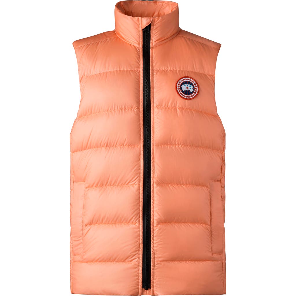 Canada Goose Kids' Crofton Water Repellent Packable Quilted 750 Fill Power Down Vest In Orange