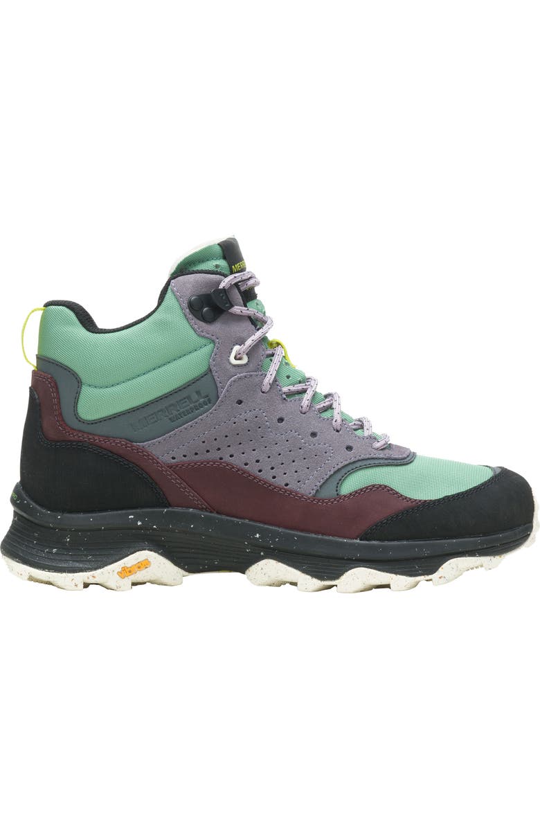 Merrell Speed Solo Mid Waterproof Hiking Boot, Alternate, color, Jade