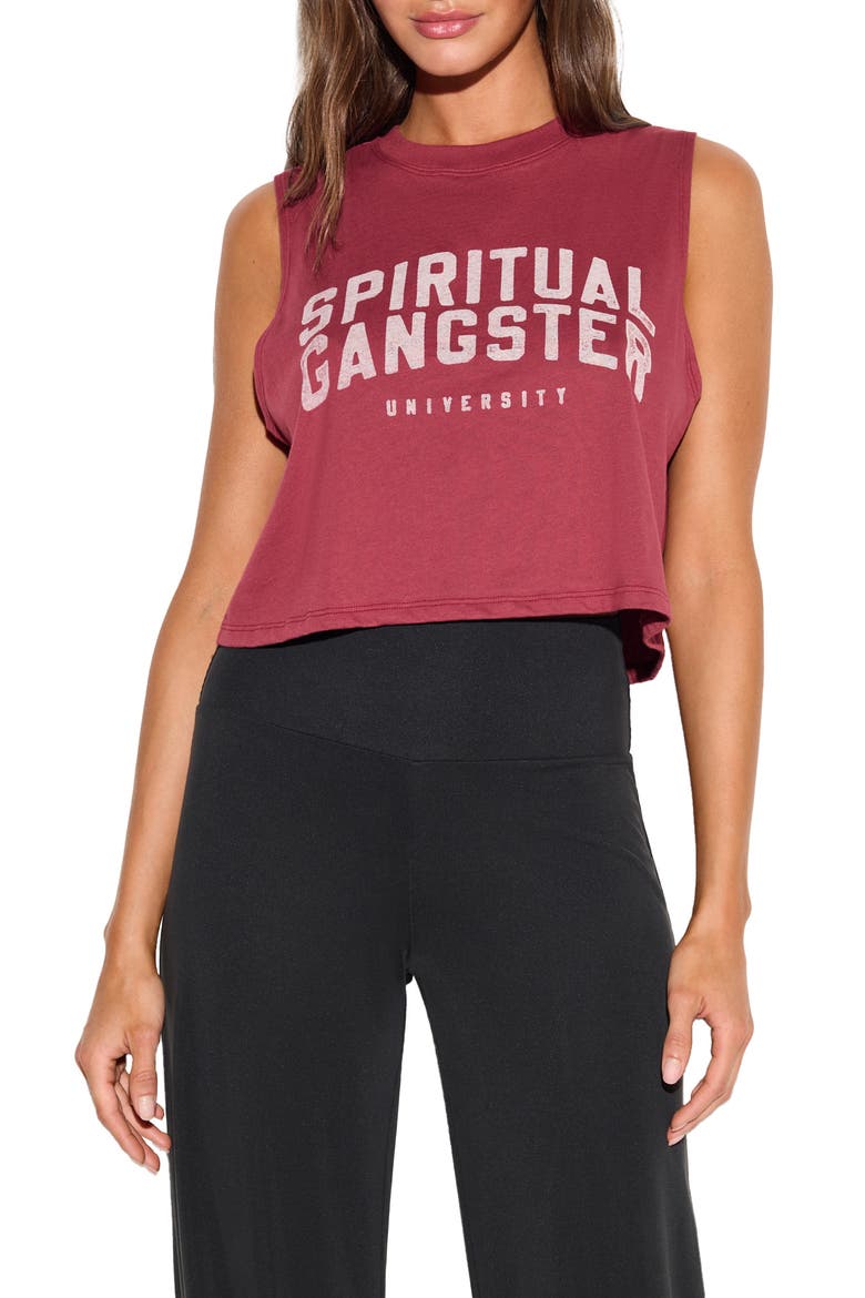 Spirit Logo Graphic Tank, Main, color, MAHOGANY