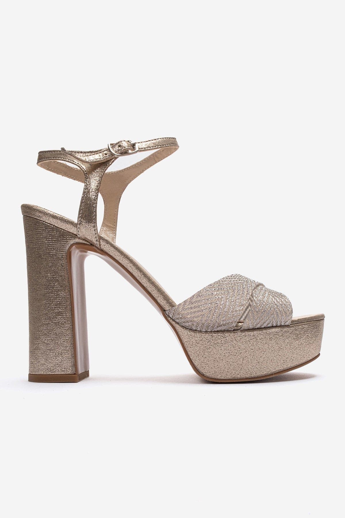 Orelion Platform High Heel Sandal, Alternate, color, Gold Glitter