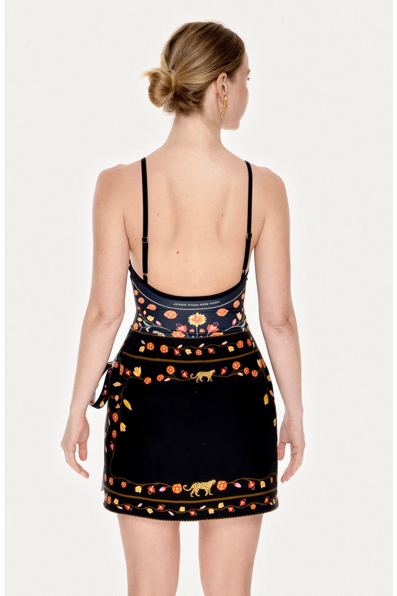 Swim Cover Up Skirt-Night Imagination, Alternate, color, Black