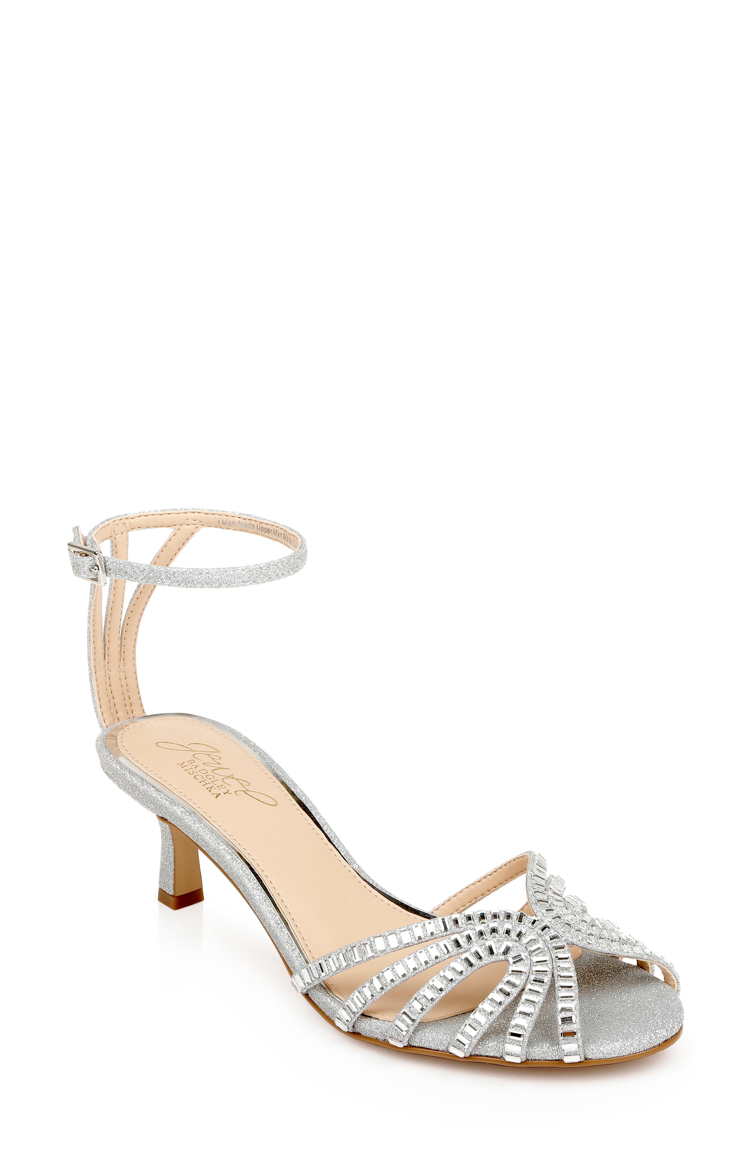 Jewel Badgley Mischka Ocean Kitten Heel Sandal, Main, color, 