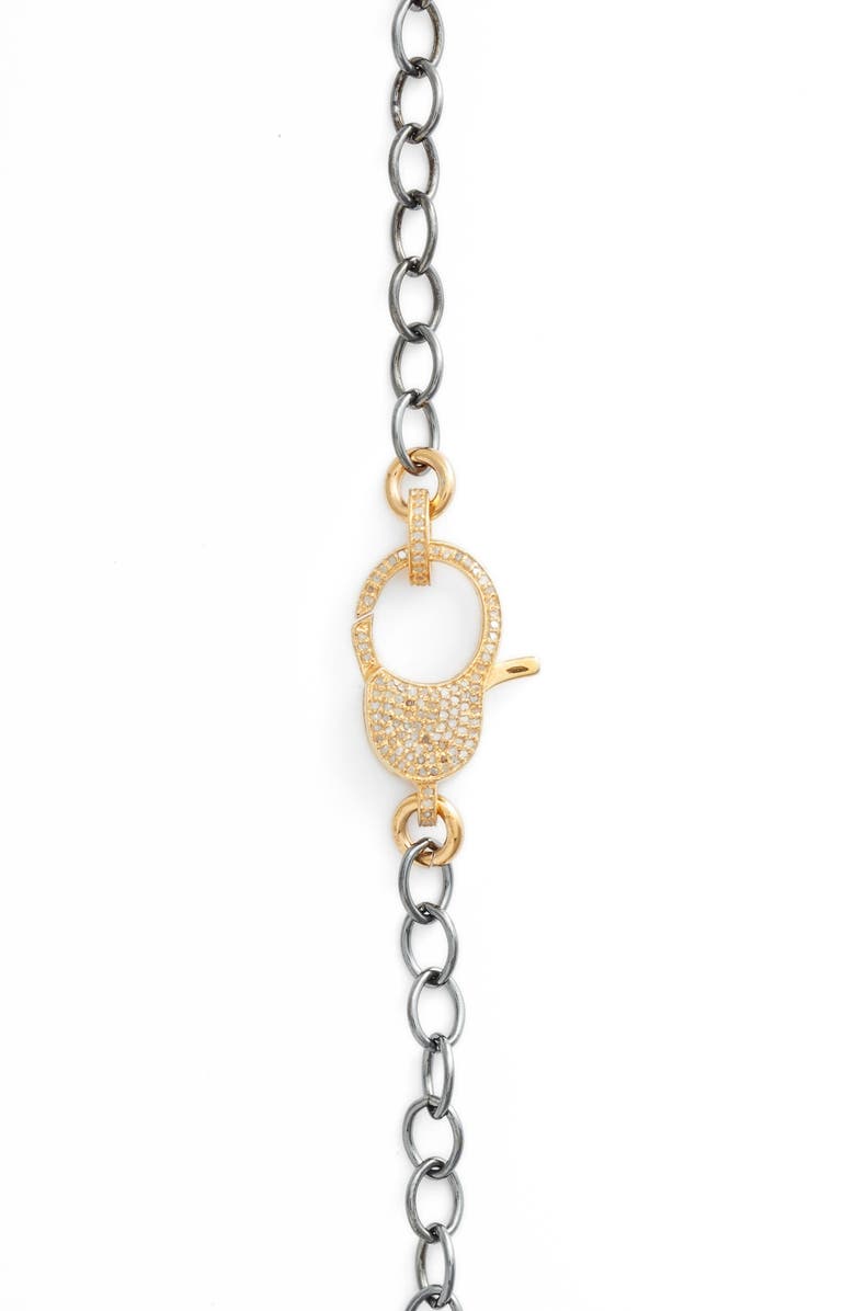 Jane Basch Designs Pavé Diamond Clasp Long Chain Necklace, Alternate, color,