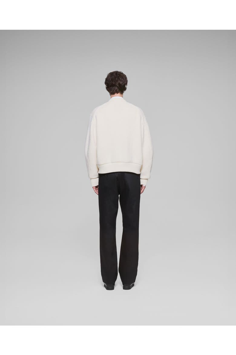 Handstitch Knitted Bomber Jacket, Alternate, color, Cream