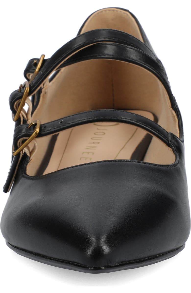 Journee Collection Gretal Mary Jane Flat, Alternate, color, Black