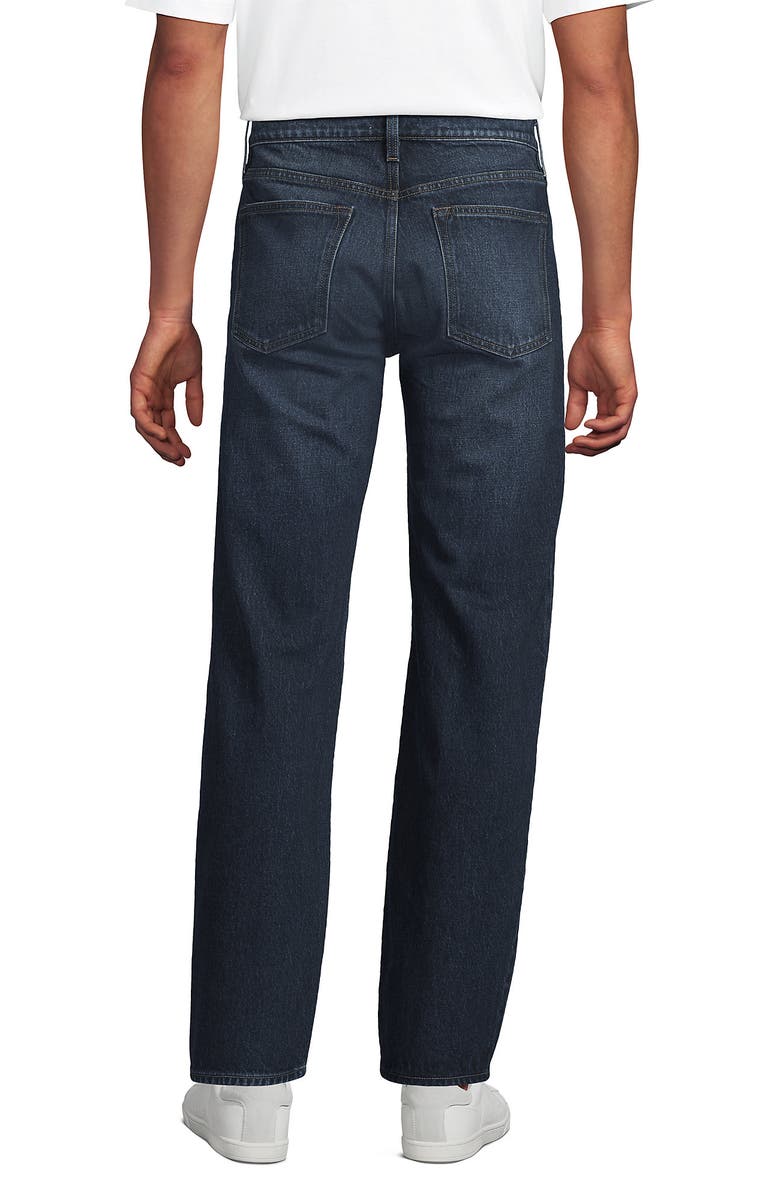 Lands' End Stretch Comfort Waist Classic Fit Jean, Alternate, color, Dark Pacific Wash