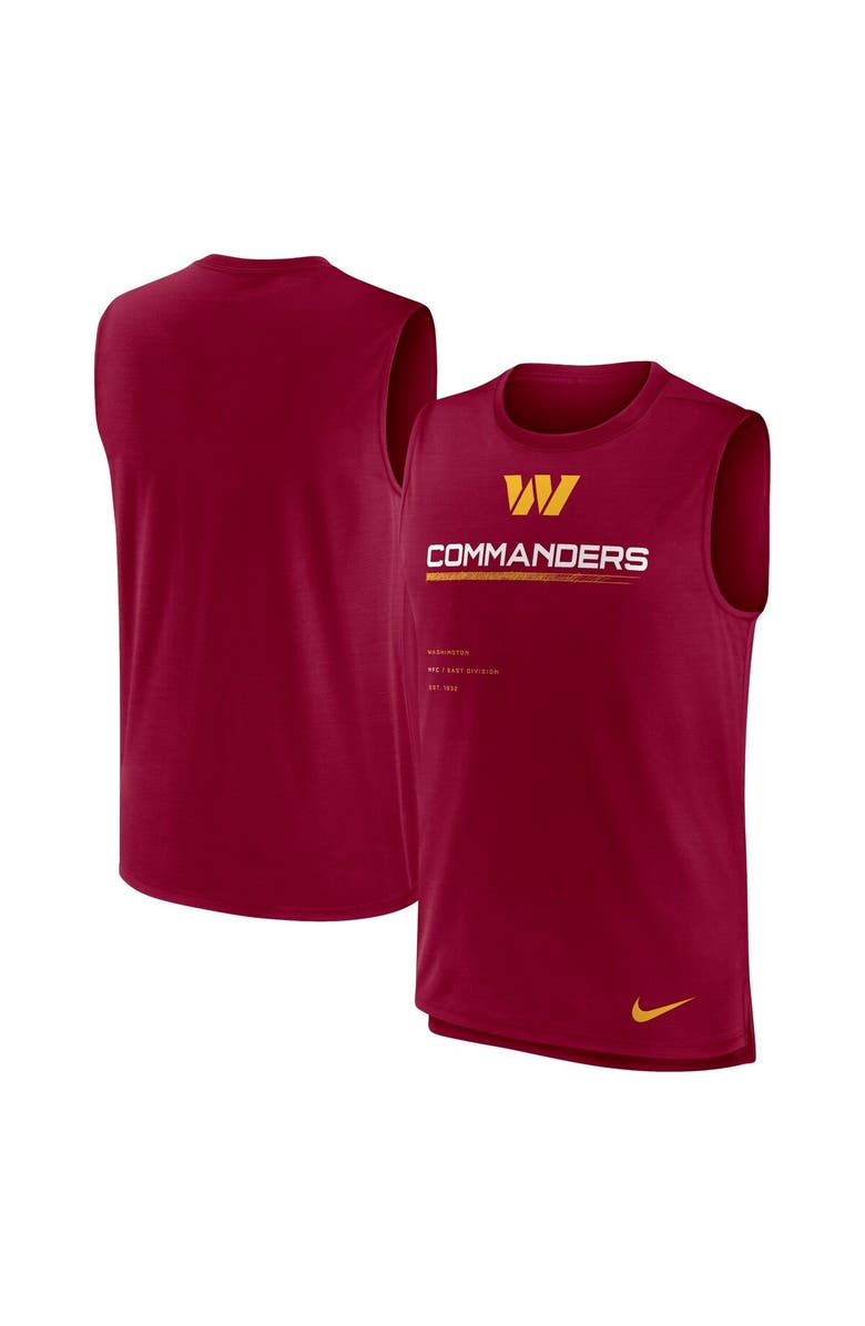 Nike Men's Nike Burgundy Washington Commanders Muscle Trainer Tank Top, Main, color, 