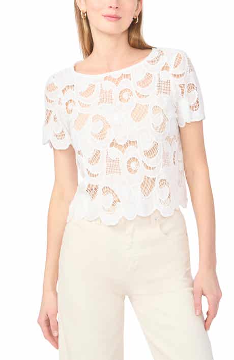Short Sleeve Lace Top
