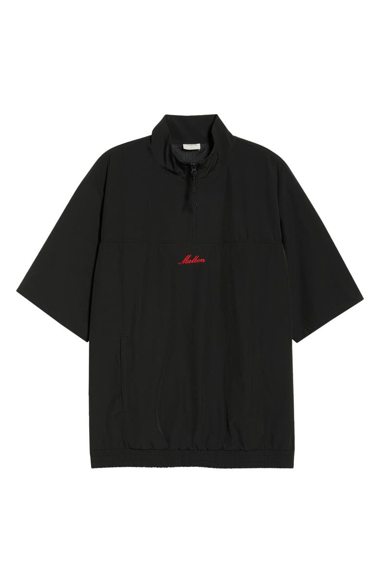 Malbon Golf Members Short Sleeve Windshirt, Alternate, color, Black