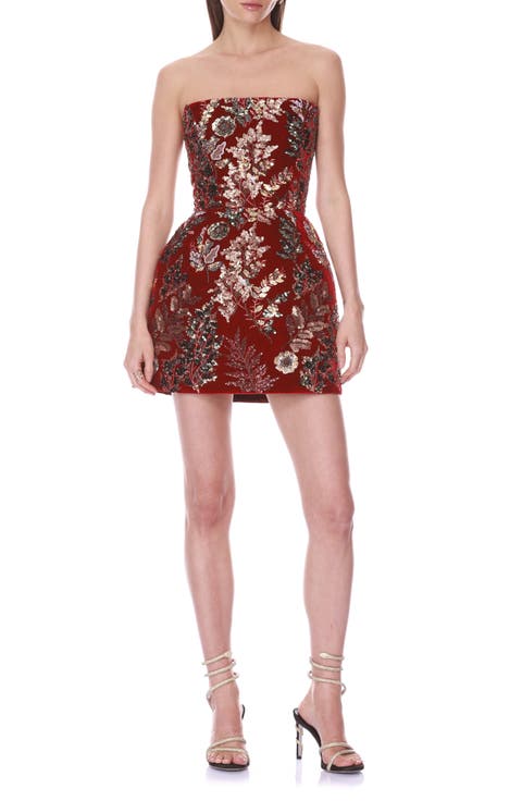 Embellished Velvet Minidress