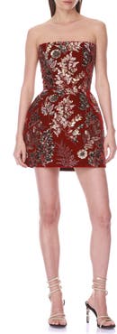 BRONX BANCO Embellished Velvet Minidress