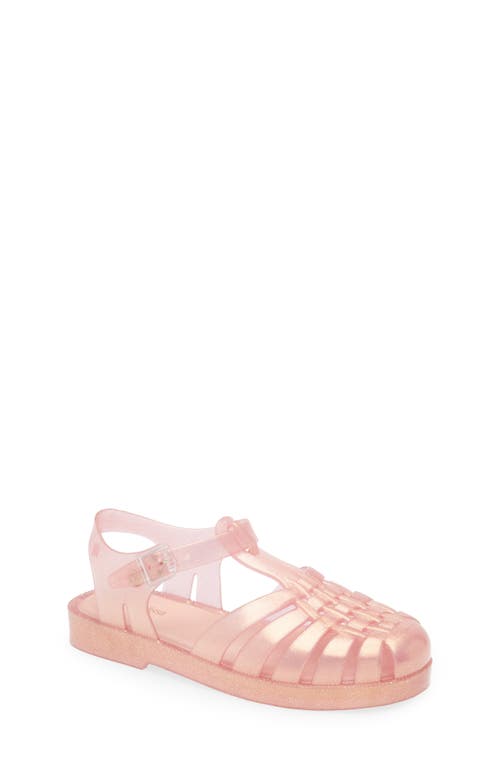 Mini Melissa Kids' Mini Posession Jelly Fisherman Sandal In Pearly Pink
