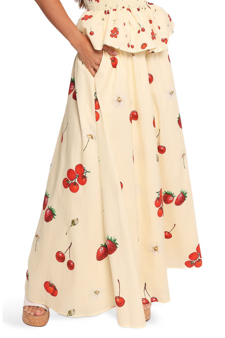 Remira Maxi Skirt, Alternate, color, YELLOW CHERRY