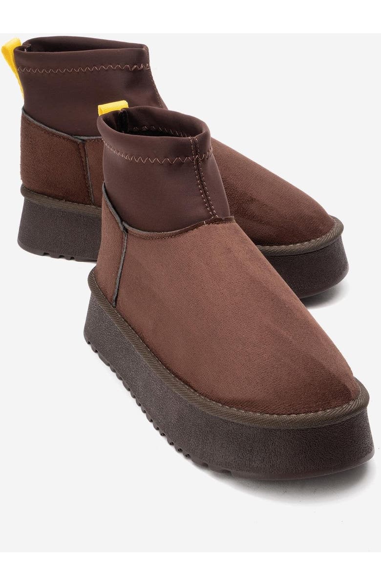 Prologue Shoes Ovar Platform Boot, Alternate, color, Brown Suede