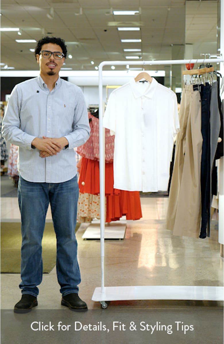 Copley Short Sleeve Knit Button-Up Shirt, sales video thumbnail