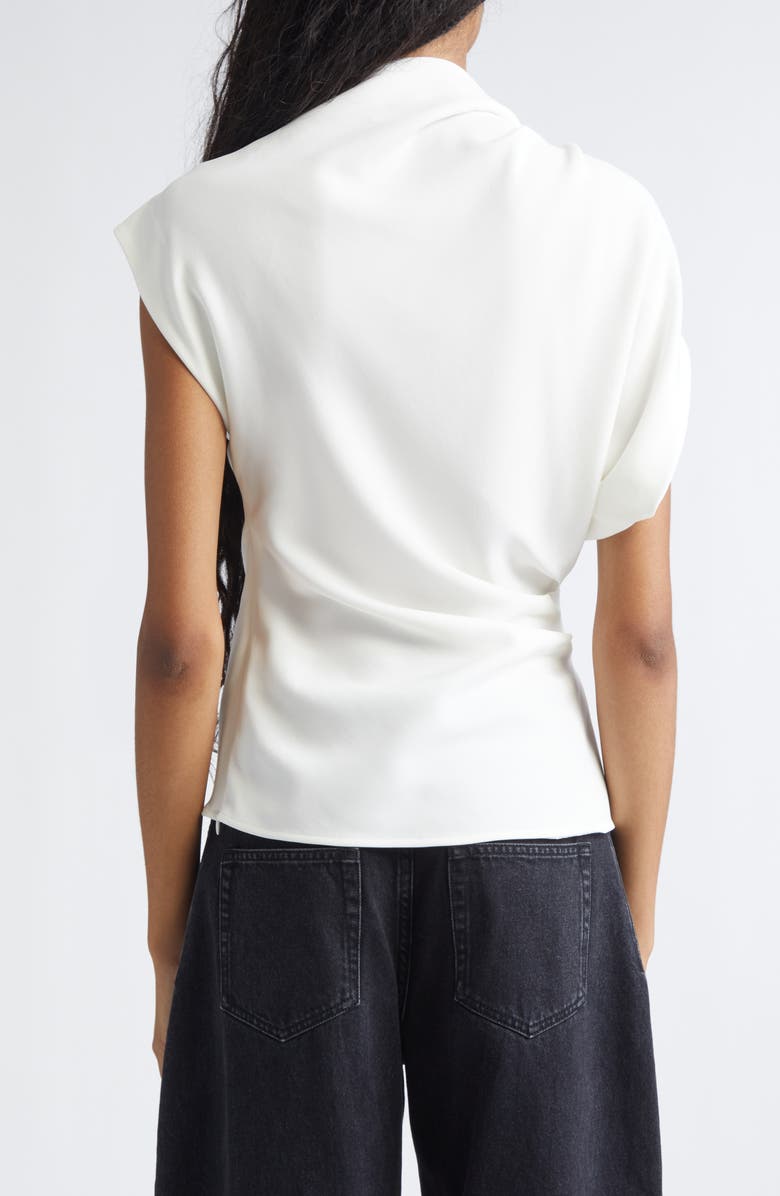 Proenza Schouler Malika Asymmetric Matte Crepe Top, Alternate, color, White