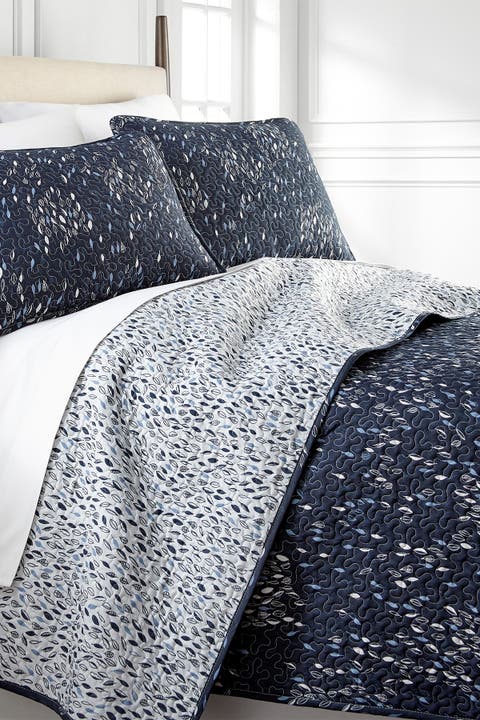 Botanical Leaves Reversible Quilt Set