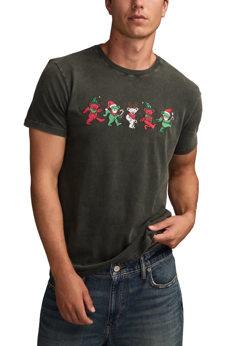 Lucky Brand Grateful Dead Bears Cotton Graphic T-Shirt, Main, color, Raven