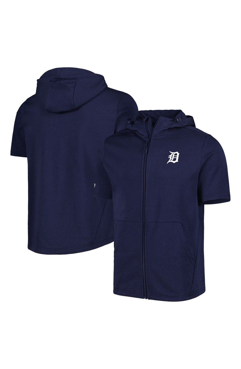 LEVELWEAR Men's Levelwear Navy Detroit Tigers Recruit Full-Zip Short Sleeve Hoodie, Main, color, 