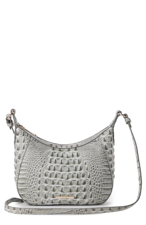 Corinne Croc Embossed Leather Crossbody