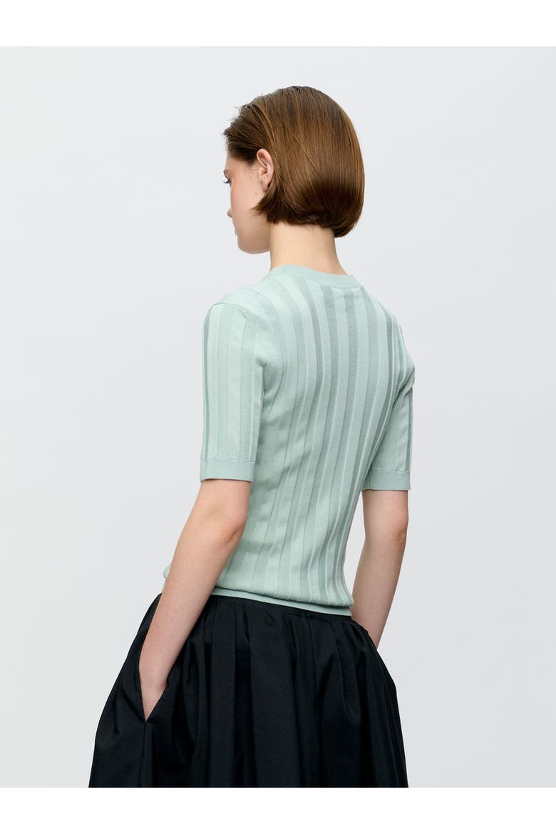 Deeda Crewneck sweater Pale Grey, Alternate, color, Pale Turquoise