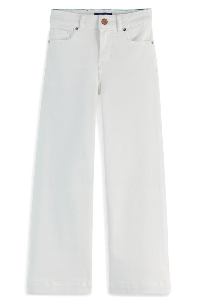Scotch & Soda Kids' The Wave Wide Leg Jeans, Main, color, Tennis White