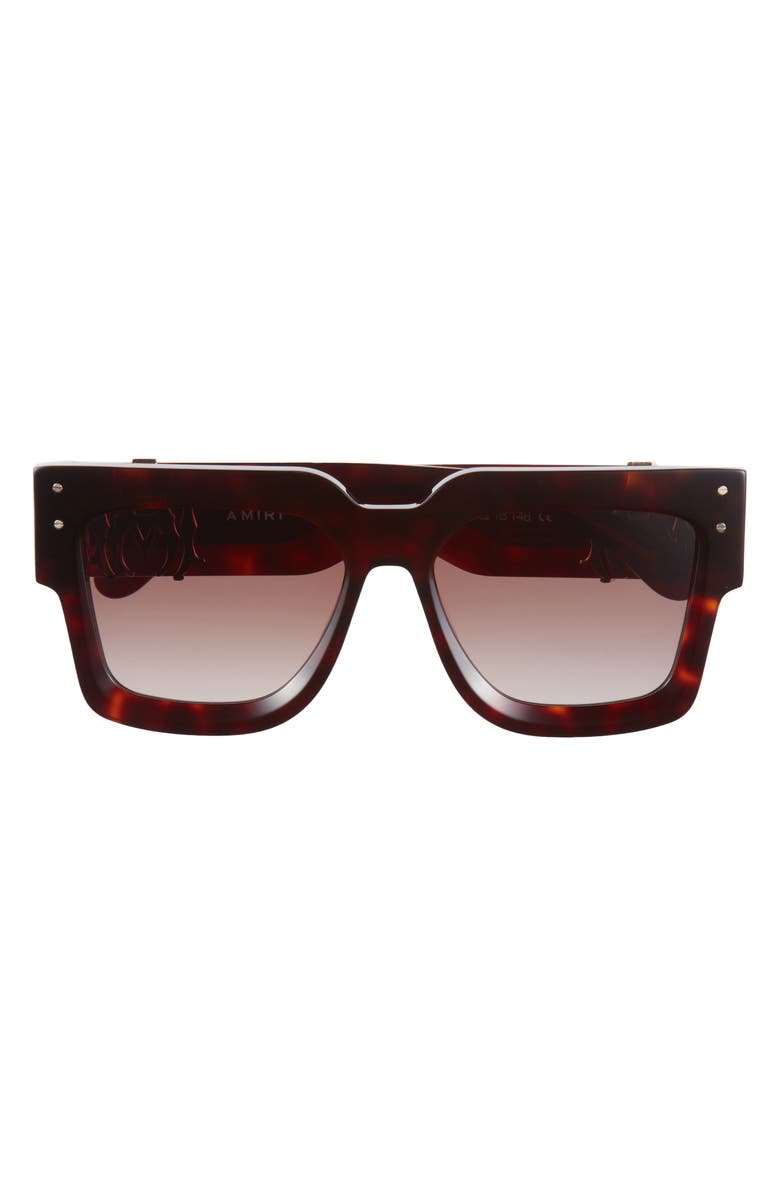 AMIRI Jumbo MA Logo Square Sunglasses, Main, color, Tortoise Shell