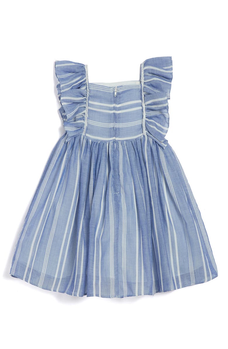 Pippa & Julie Kids' Chambray Stripe Dress, Alternate, color, Blue
