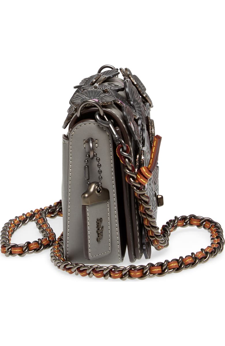 COACH 1941 'Dinky' Flower Appliqué Leather Crossbody Bag, Alternate, color,