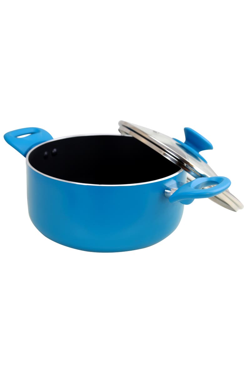 Gibson Home Benton 4 Qt Dutch Oven W/Lid, Alternate, color, Blue