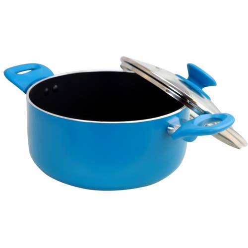 Gibson Home Benton 4 Qt Dutch Oven W/lid In Blue