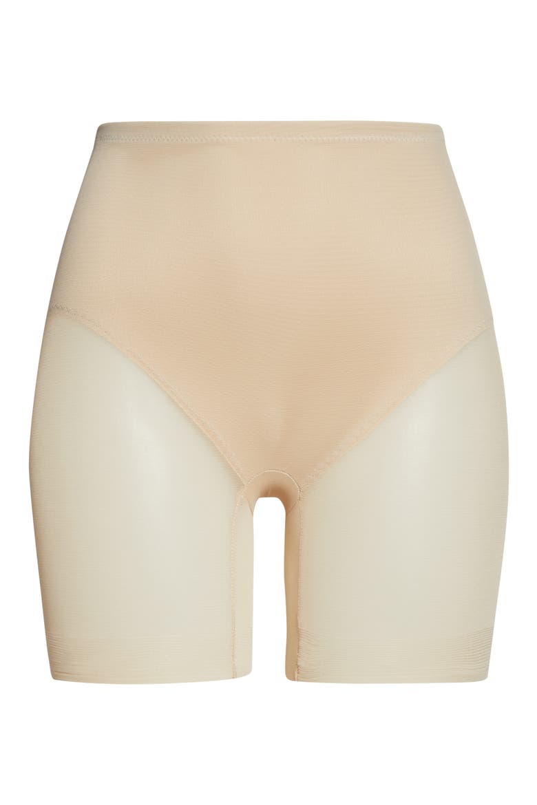 Sexy Sheer Rear Lift Shaping Bike Shorts, Alternate, color, WARM BEIGE