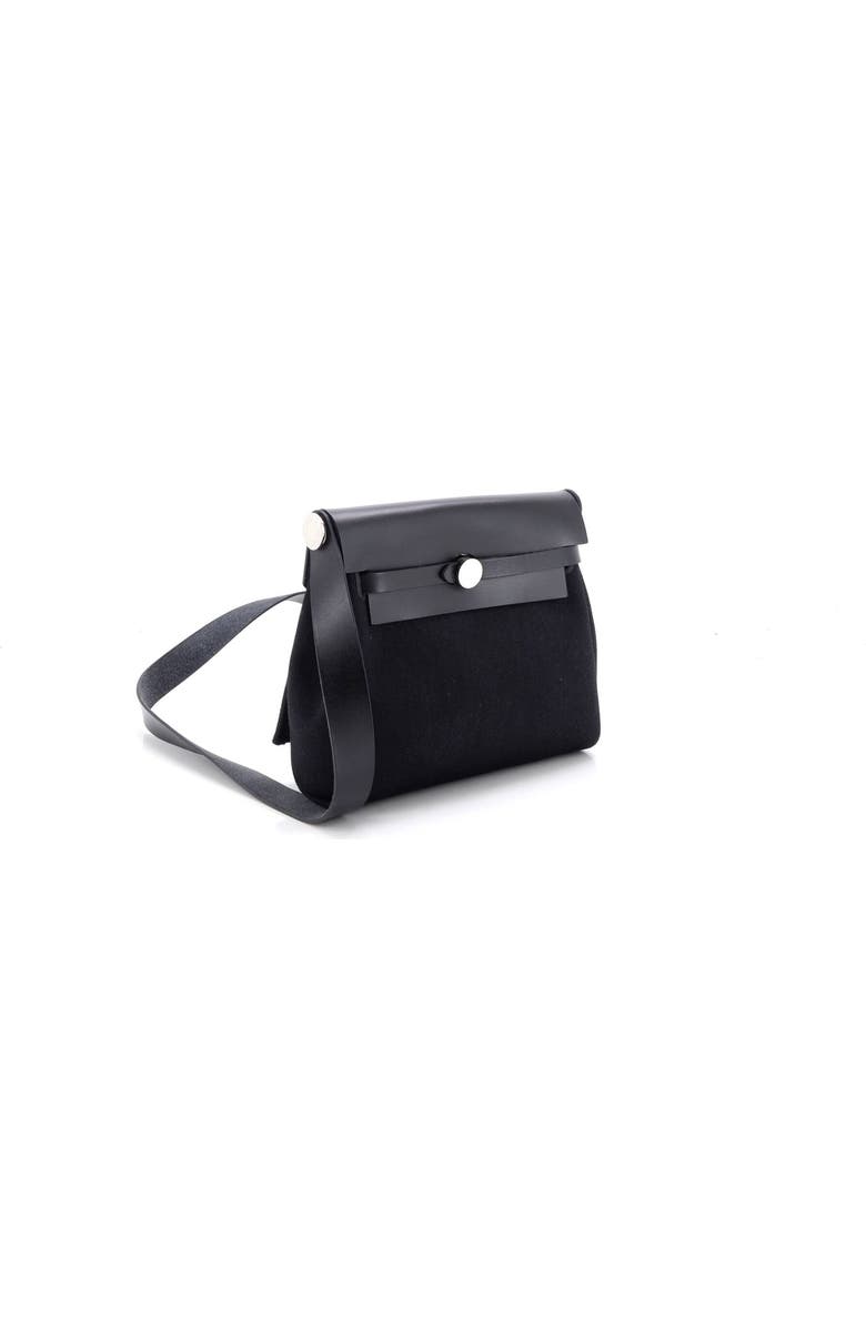 Pre-Owned Hermes Herbag Zip Toile and Leather 20, Alternate, color, Noir